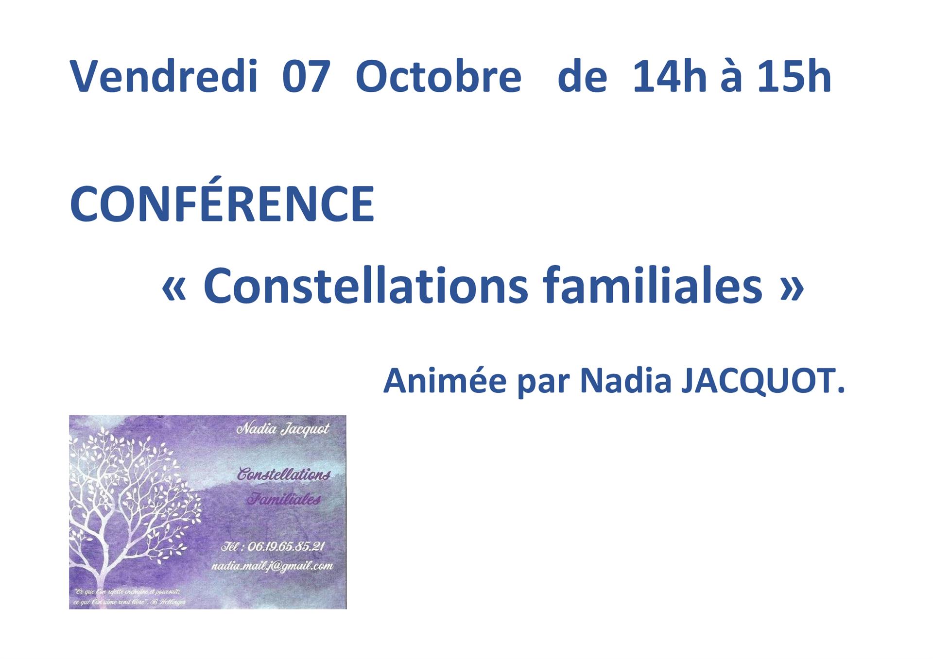 CONFERENCE (CONSTELLATIONS FAMILIALES)