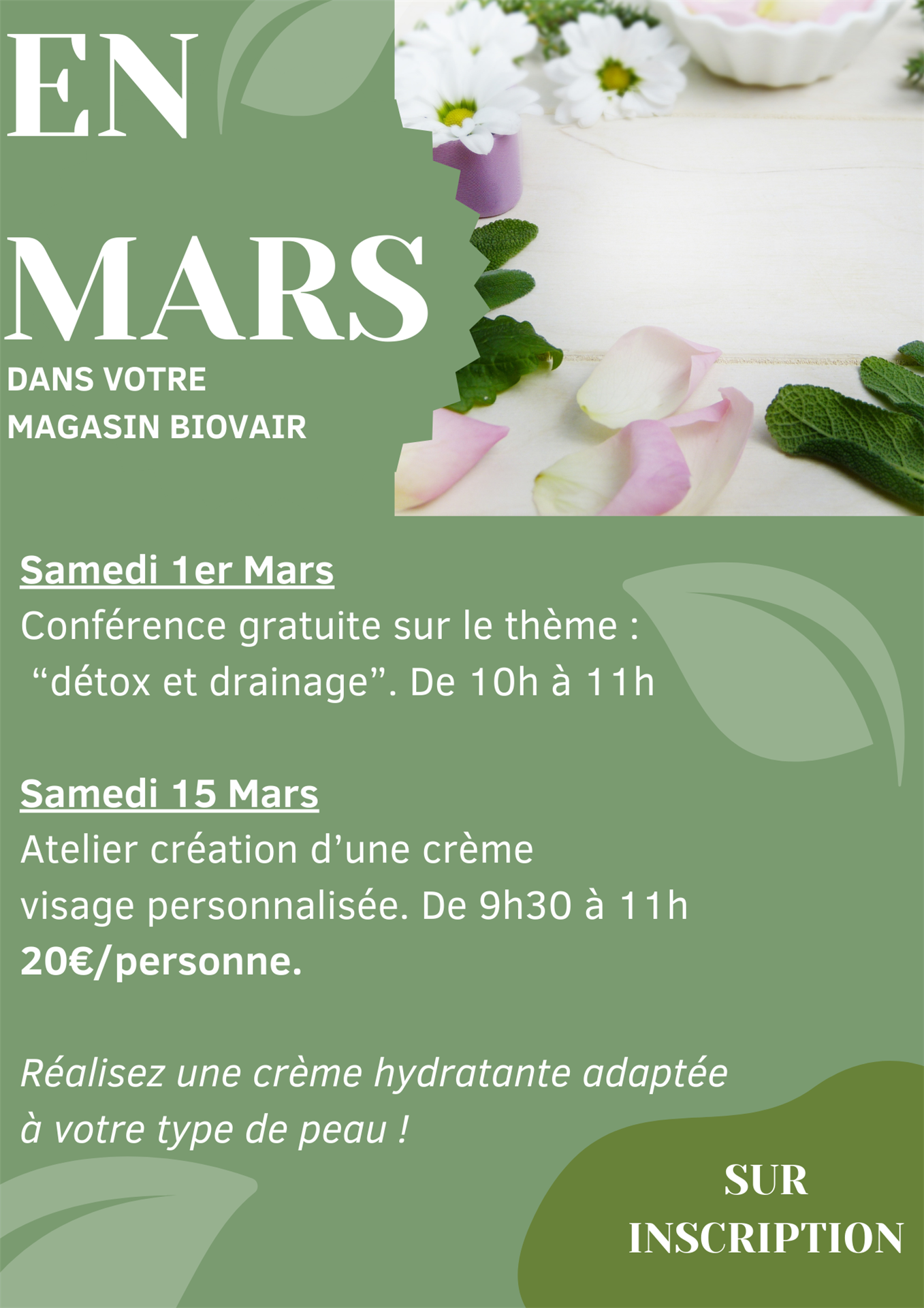 CONFERENCE ET ATELIER  en mars
