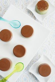 Flan aux deux chocolat et matcha